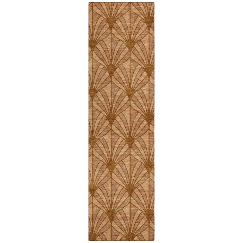 Machine Washable Indoor/Outdoor Lipman ACN2426 Mid-Century Modern Rug, Runner 2'3" x 7'6"