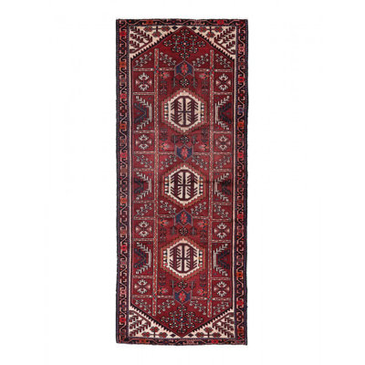 One-of-a-Kind 3'9"x9'9" Area Rug in Rust/Red/Beige