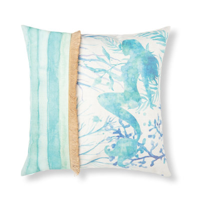 Gerlind Mermaid 2 Embroidered Throw Pillow