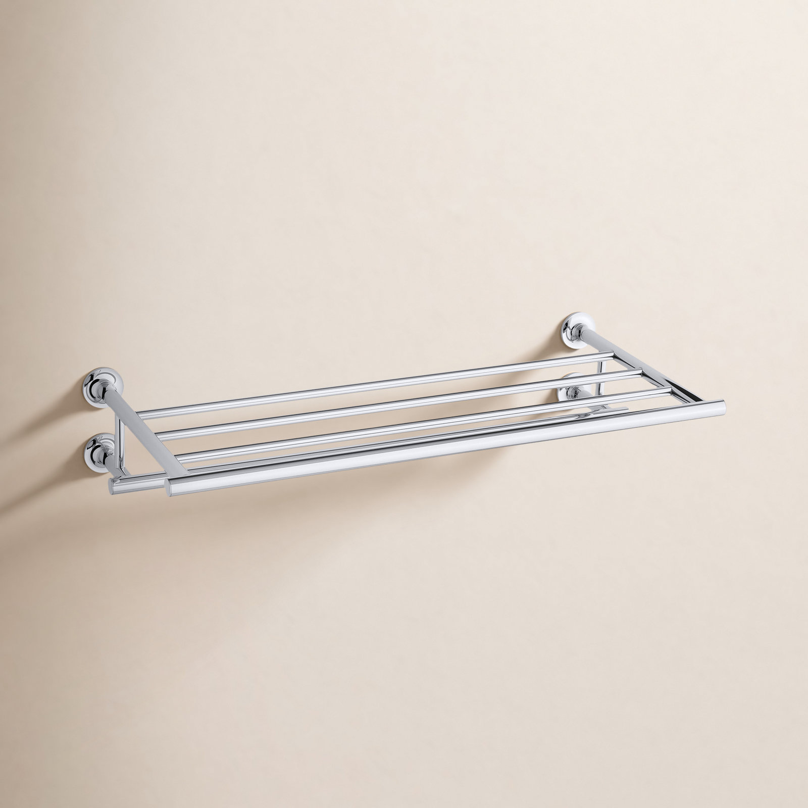 Purist 24" Bracket Shelf, Polished Chrome