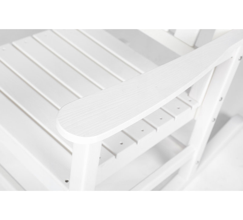 Chaises berçantes d'extérieur pour patio, Blanc