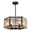 Lustre cylindrique en bronze foncé à 6 lumières à intensité variable de 20 po avec verre transparent Kanode pour salle à manger ou salon-1180110770