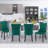 Velvet Dining Chairs, Upholstered High-end Tufted Dining Room Chair with Nailhead Back Ring-981963657-981963660