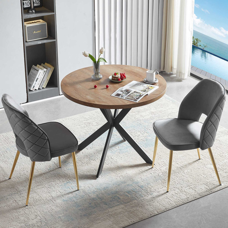 2 - Person Pedestal Dining Set, Gray