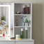 Coiffeuse blanche avec miroir lumineux