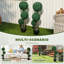 Ensemble d'arbre topiaire artificiel à 3 boules 3 pi, vert-1788509230-1788509231