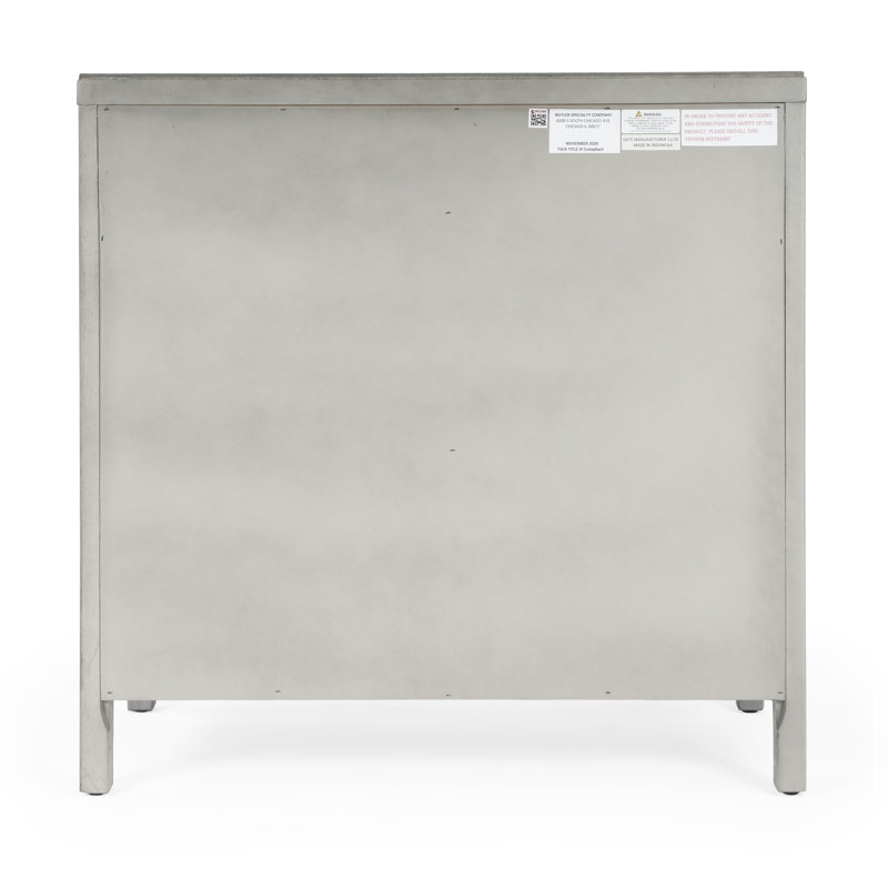 Imperial Console 2 Drawer Accent Cabinet, Gray