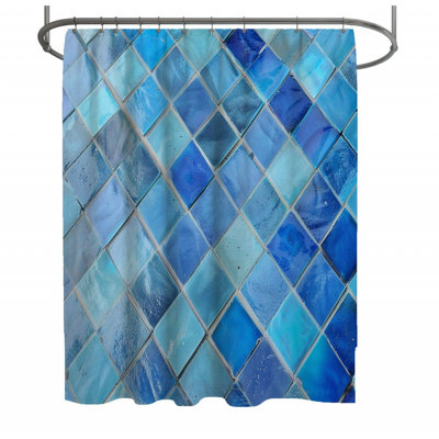 Rideau de douche Blue Tiles - Construction