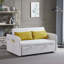 Canapé-lit à accoudoirs carrés de 55,5 po Caterina Structure de base solide, confortable, durable, beau et épais coussin, tendance, pratique-1626827131
