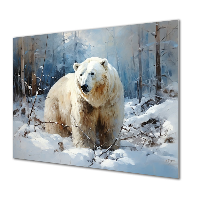 Ours polaires, art solitaire II, H 12 po x l 20 po x P 1 po
