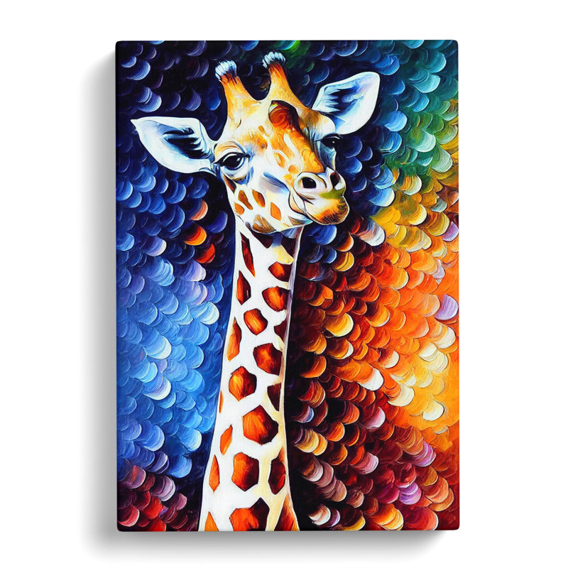 Giraffe Portrait No.2 - Wrapped Canvas, 50cm H x 35cm W x 3cm D
