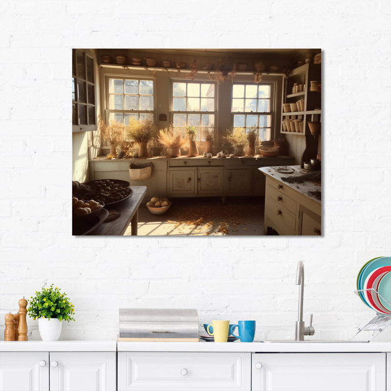 Old Farmhouse Kitchen IV - Art mural de cuisine, H 24 po x l 32 po x P 1 po