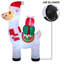 Lama de Noël avec cadeaux gonflables
