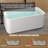 59" Gloss White Acrylic Freestanding Bathtub Rectangular Soaking Tub with Overflow & Pop-Up Drain