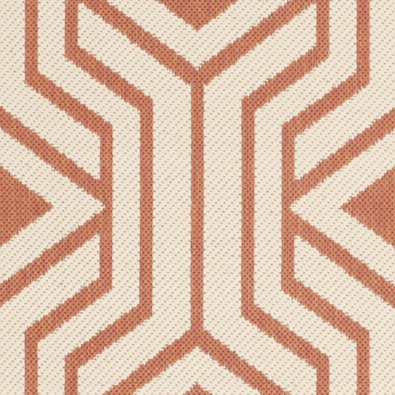 Soldado Looped Orange/Beige Indoor/Outdoor Rug, Rectangle 61 x 109 cm