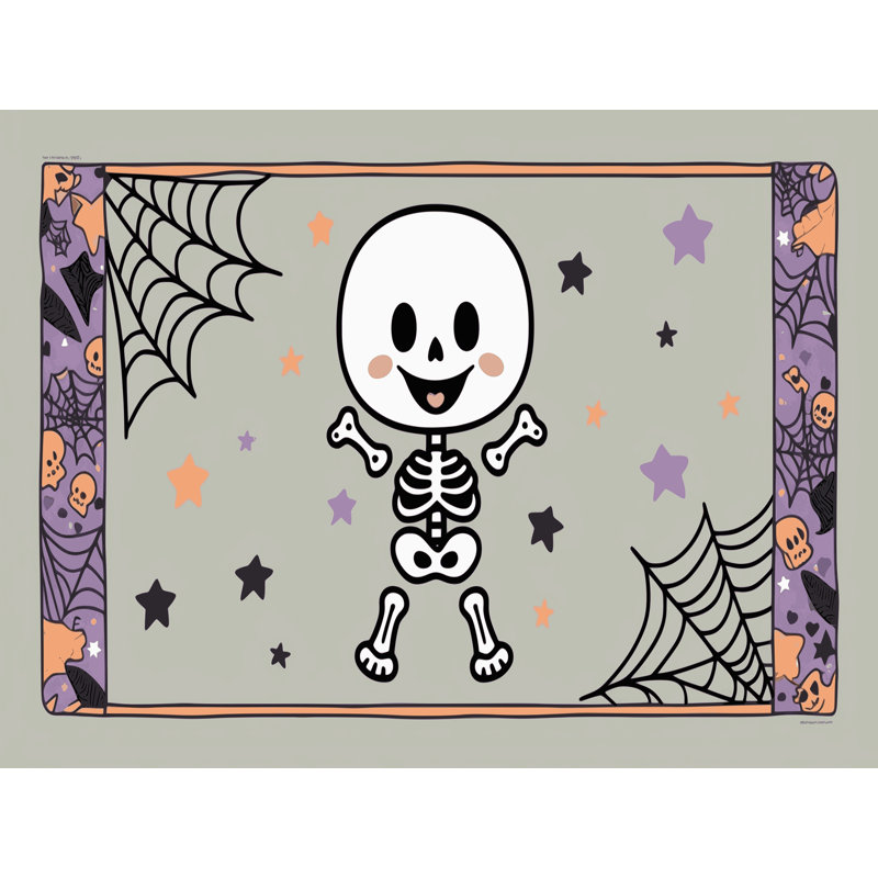 Tapis de vacances d'Halloween The Holiday Aisle®, Rectangle 5 pi x 7 pi