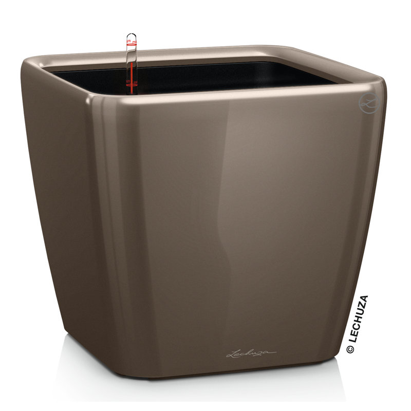 Quadro Premium Pot Planter, 33 m H x 35cm W x 35cm D, Taupe