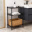 Étagère de rangement polyvalente en métal Petite étagère de rangement à 3 niveaux Étagère de rangement réglable en métal
