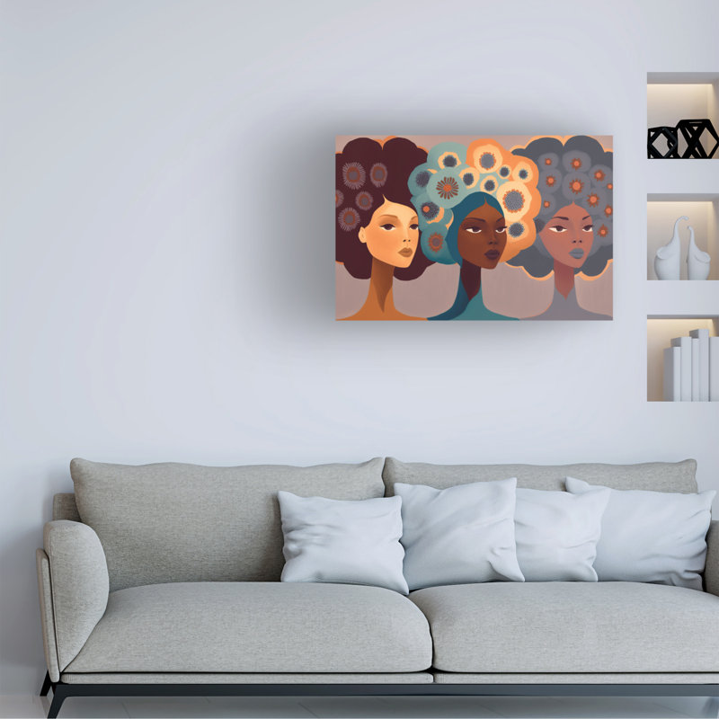 «Ray Heere Mid Century Diversity Portraits», art sur toile, H 30 po x l 47 po x P 2 po