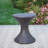 Outdoor round shape end Table with rattan design