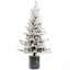 Arbre de Noël 2 pi avec base en pot, 30 lumières DEL blanc chaud, 189 pointes, branches en PE + PVC avec 3 pommes de pin - petit arbre de fêtes-1356250639