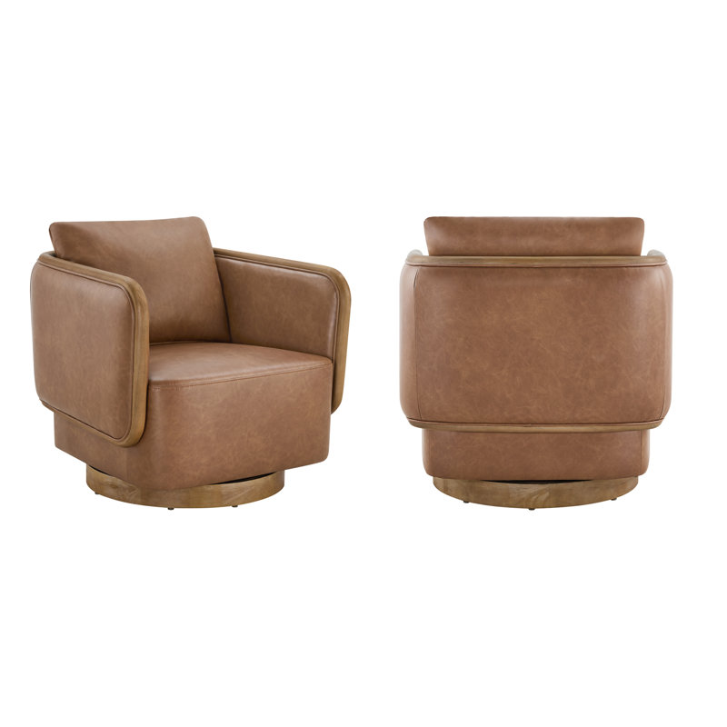 Fauteuil rembourré, Brun