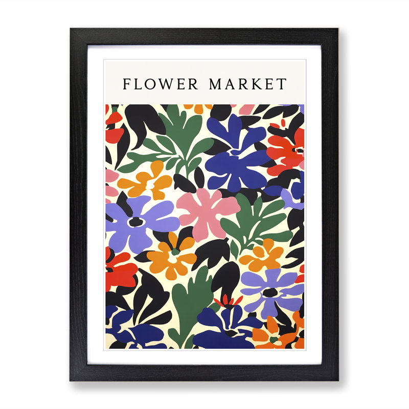 The Flower Market Exhibition No. 8 - Single Picture Frame Print on Wood, 64cm H x 46cm W x 2cm D