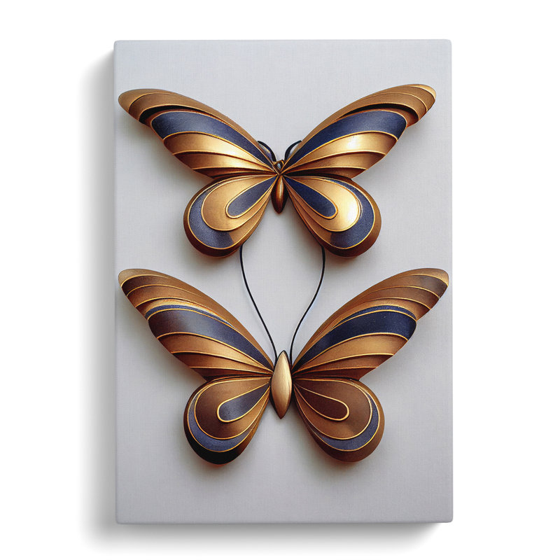 Sweet Butterflies - Wrapped Canvas Print, 76cm H x 50cm W x 3cm D
