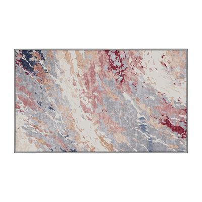 Machine Washable Gray Area Rug