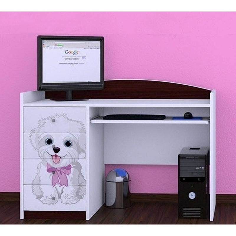 Cosimo 125cm Computer Desk, Dark Brown