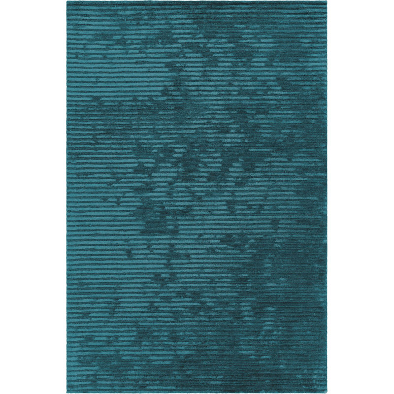 Angelo Striped Area Rug in Blue, Rectangle 5' x 7'6"