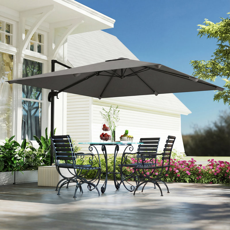 295cm Cantilever Parasol, Grey