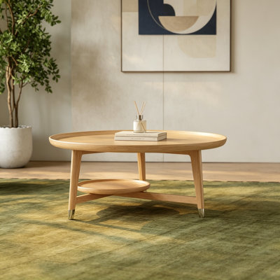 Simple Solid Wood Round Coffee Table