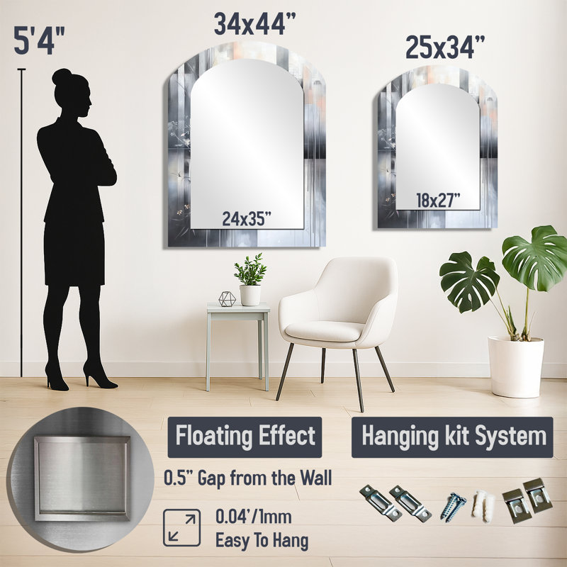 Miroir mural Glam, 34" x 25"