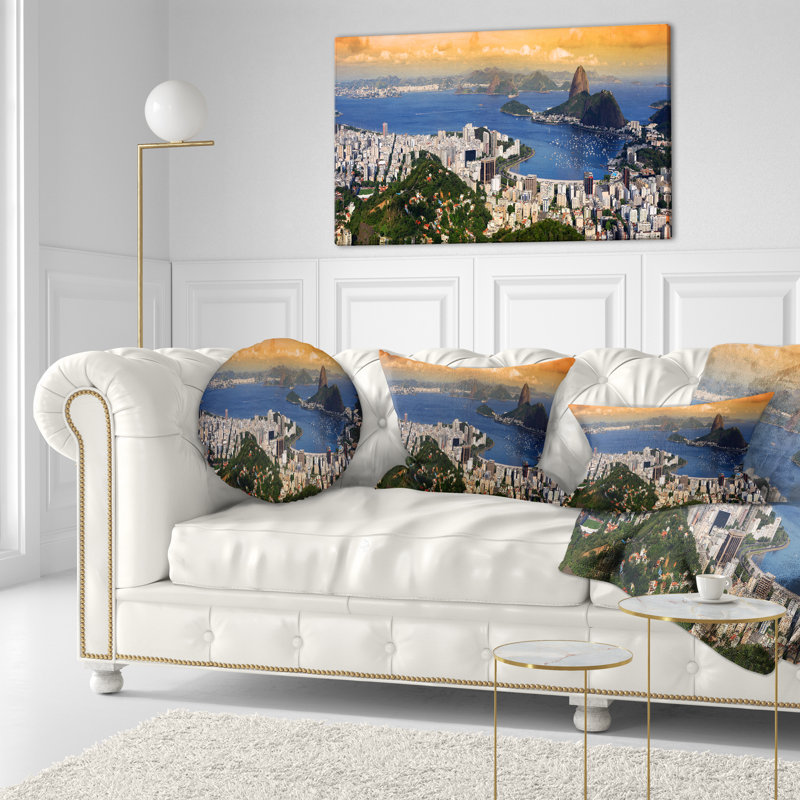 Coussin Rio, Bleu / blanc