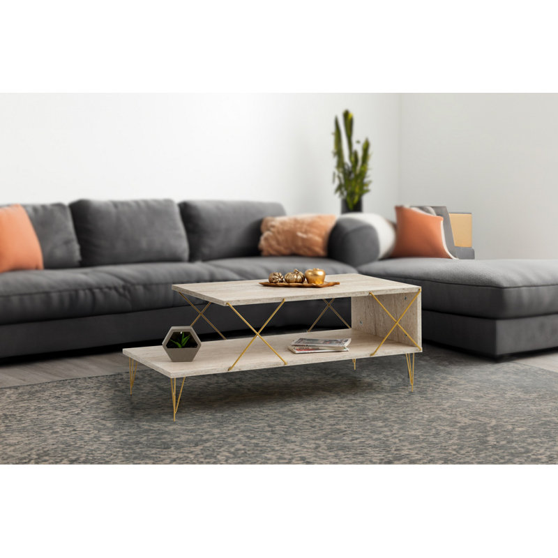Glorias Coffee Table, Gold