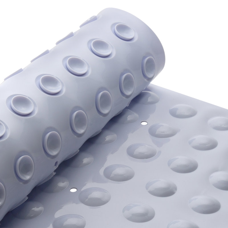 Tapis de douche anti-dérapant en plastique / vinyle Sanitized, Blanc