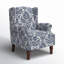 Fauteuil d'appoint à oreilles rembourré Anndi-88046192