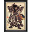 «Samurai Defeating a Demon Ukiyo-e», œuvres d'art de la Bataille de Mythologie japonaise, impression sur toile encadrée-123634224-123634221