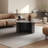 Simple round marble coffee table living room-104725316