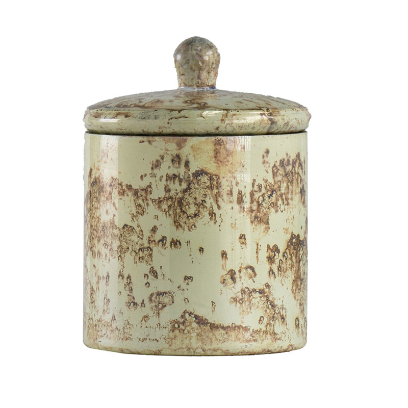 Bougie parfumée en pot avec support en verre