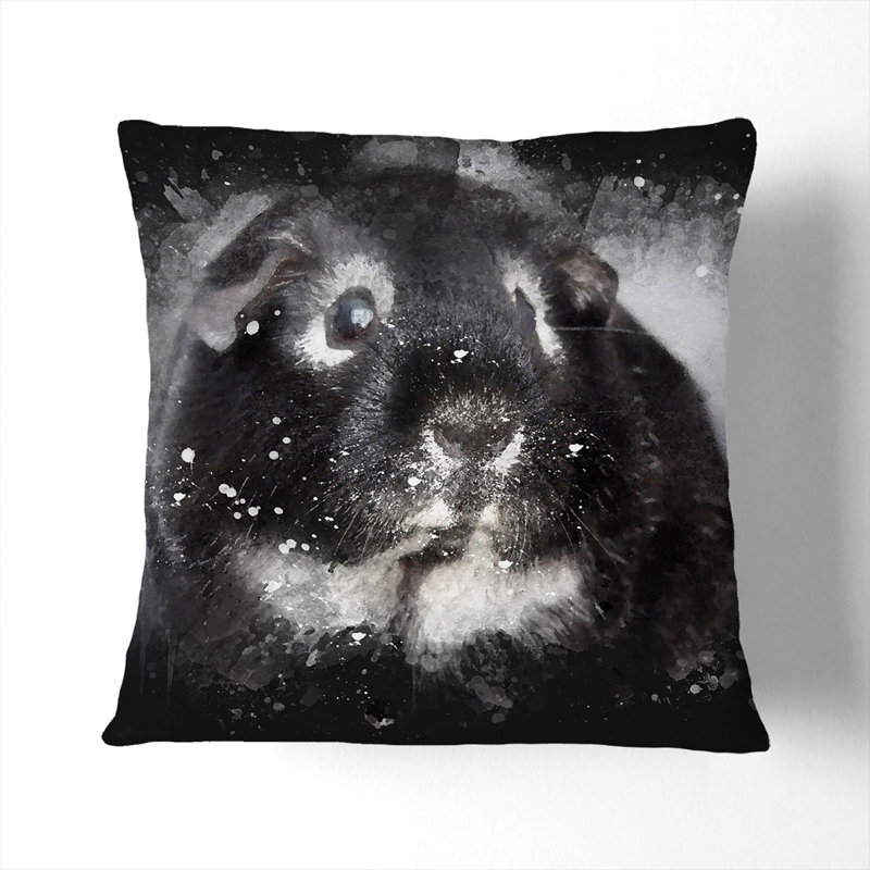 Guinea Pig Square Throw Cushion, 55cm H x 55cm W x 20cm D