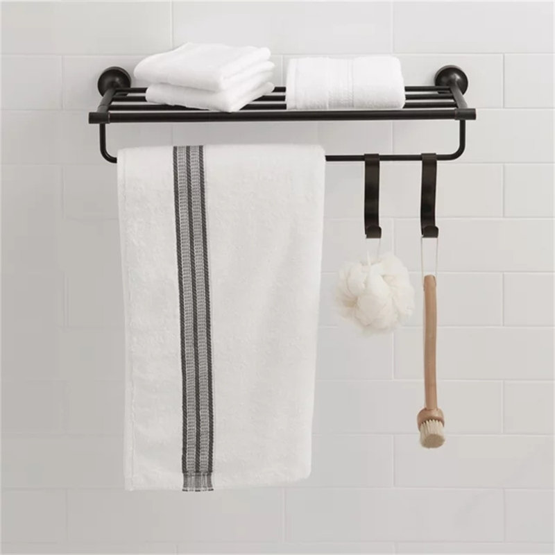 Porte-serviettes mural, Noir mat