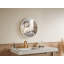Miroir rond de salle de bain à DEL avec lumières, miroir de meuble-lavabo pour mur de salle de bain anti-buée, 3 couleurs à intensité variable-629423905