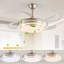 Ventilateur de plafond moderne à DEL 42 pouces à 3 niveaux avec éclairage et télécommande, pales rétractables, moteur à courant continu à 6 vitesses réglable et silencieux pour le salon, la chambre à coucher, la salle à manger
