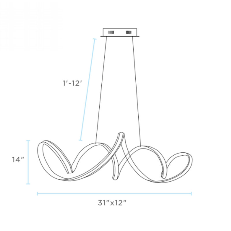 Menifee Unique Tiered Dimmable Integrated LED Chandelier, Chrome