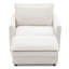Lit en chenille beige assorti, chaise longue pour faire la sieste et se détendre, fauteuil d'appoint simple rembourré, lit de lecture moderne confortable,