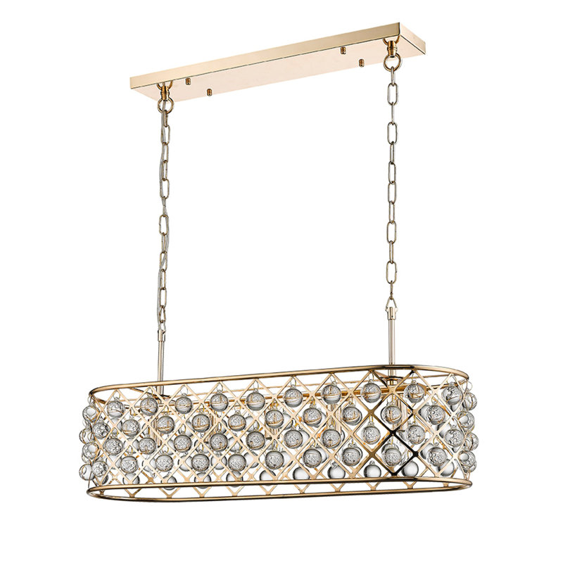 Katharine 5 - Light Metal Chandelier Pendant, Gold