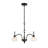 3/5-Light CelestialCrown Sputnik Chandelier with Artistic Glass Shades – Black for Kitchen & Living Room-141289090-141289088-141289101