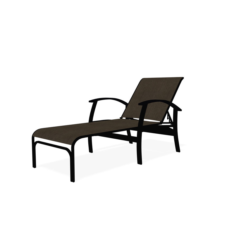 Chaise longue à quatre positions avec accoudoirs Belle Isle, Pierre Elevation, Noir